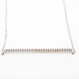 14K white gold diamond pendant necklace